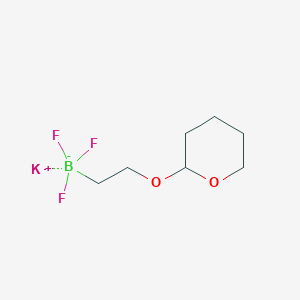 molecular formula C7H13BF3KO2 B2379037 Potassium trifluoro(2-((tetrahydro-2H-pyran-2-yl)oxy)ethyl)borate CAS No. 1408168-76-2
