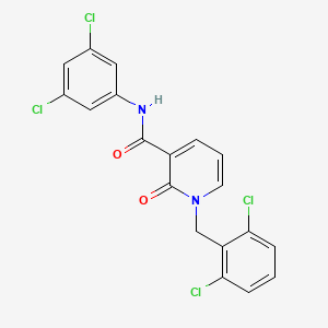 molecular formula C19H12Cl4N2O2 B2379054 1-(2,6-dichlorobenzyl)-N-(3,5-dichlorophenyl)-2-oxo-1,2-dihydro-3-pyridinecarboxamide CAS No. 338755-04-7