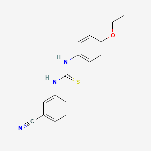 molecular formula C17H17N3OS B2379075 N-(3-cyano-4-methylphenyl)-N'-(4-ethoxyphenyl)thiourea CAS No. 301193-68-0