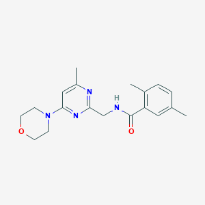 molecular formula C19H24N4O2 B2379108 2,5-dimethyl-N-((4-methyl-6-morpholinopyrimidin-2-yl)methyl)benzamide CAS No. 1797806-43-9