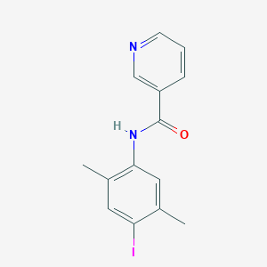 molecular formula C14H13IN2O B237912 N-(4-iodo-2,5-dimethylphenyl)nicotinamide 