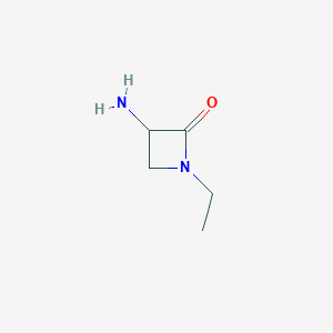 molecular formula C5H10N2O B2379133 3-Amino-1-ethylazetidin-2-one CAS No. 1565561-50-3