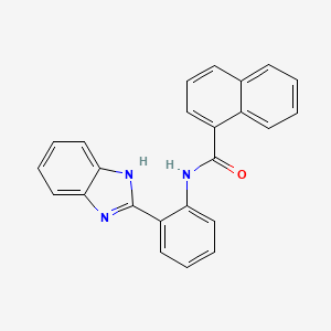molecular formula C24H17N3O B2379139 N-(2-(1H-benzo[d]imidazol-2-yl)phenyl)-1-naphthamide CAS No. 313403-50-8