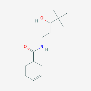 molecular formula C14H25NO2 B2379150 N-(3-hydroxy-4,4-dimethylpentyl)cyclohex-3-ene-1-carboxamide CAS No. 1396870-41-9