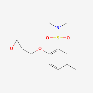 molecular formula C12H17NO4S B2379188 N,N,5-Trimethyl-2-(oxiran-2-ylmethoxy)benzenesulfonamide CAS No. 2411284-34-7