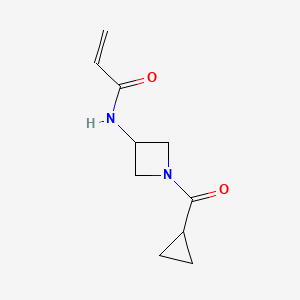 molecular formula C10H14N2O2 B2379192 N-[1-(Cyclopropanecarbonyl)azetidin-3-yl]prop-2-enamide CAS No. 2411230-27-6