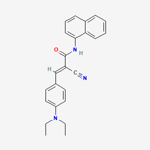 (E)-2-cyano-3-[4-(diethylamino)phenyl]-N-naphthalen-1-ylprop-2-enamide