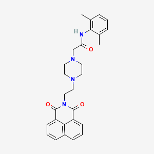 N-(2,6-dimethylphenyl)-2-(4-(2-(1,3-dioxo-1H-benzo[de]isoquinolin-2(3H)-yl)ethyl)piperazin-1-yl)acetamide
