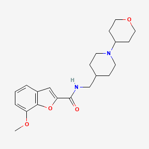 7-methoxy-N-((1-(tetrahydro-2H-pyran-4-yl)piperidin-4-yl)methyl)benzofuran-2-carboxamide