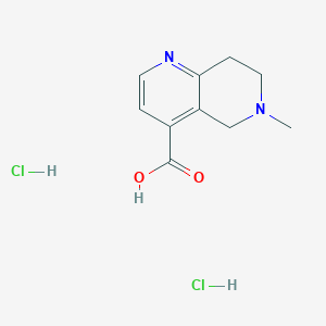 6-Methyl-5,6,7,8-tetrahydro-1,6-naphthyridine-4-carboxylic acid dihydrochloride