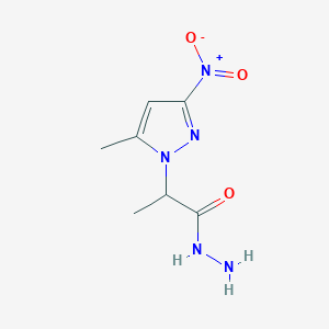 2-(5-methyl-3-nitro-1H-pyrazol-1-yl)propanehydrazide