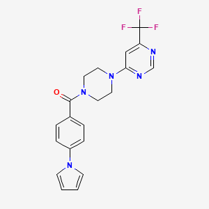 (4-(1H-pyrrol-1-yl)phenyl)(4-(6-(trifluoromethyl)pyrimidin-4-yl)piperazin-1-yl)methanone