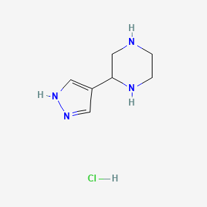2-(1H-Pyrazol-4-yl)piperazine;hydrochloride