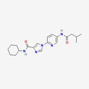 N-cyclohexyl-1-{5-[(3-methylbutanoyl)amino]pyridin-2-yl}-1H-imidazole-4-carboxamide