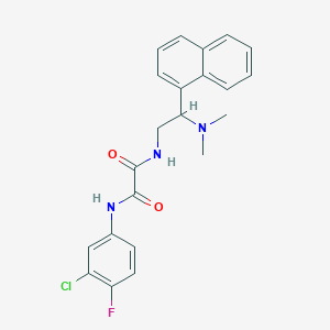 N1-(3-chloro-4-fluorophenyl)-N2-(2-(dimethylamino)-2-(naphthalen-1-yl)ethyl)oxalamide