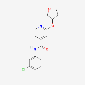 N-(3-chloro-4-methylphenyl)-2-((tetrahydrofuran-3-yl)oxy)isonicotinamide