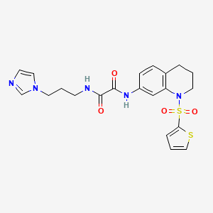 N1-(3-(1H-imidazol-1-yl)propyl)-N2-(1-(thiophen-2-ylsulfonyl)-1,2,3,4-tetrahydroquinolin-7-yl)oxalamide