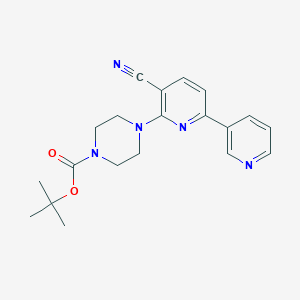 Tert-butyl 4-[3-cyano-6-(pyridin-3-yl)pyridin-2-yl]piperazine-1-carboxylate