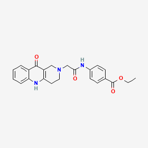 ethyl 4-(2-(10-oxo-3,4-dihydrobenzo[b][1,6]naphthyridin-2(1H,5H,10H)-yl)acetamido)benzoate