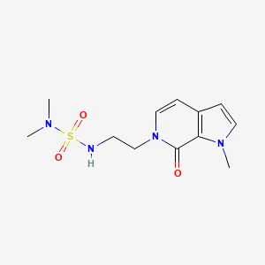 molecular formula C12H18N4O3S B2379230 6-{2-[(dimethylsulfamoyl)amino]ethyl}-1-methyl-1H,6H,7H-pyrrolo[2,3-c]pyridin-7-one CAS No. 2034610-45-0