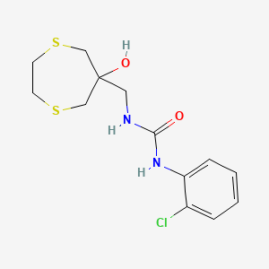 1-(2-Chlorophenyl)-3-[(6-hydroxy-1,4-dithiepan-6-yl)methyl]urea