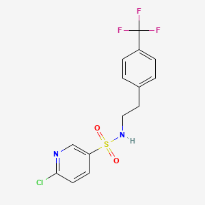 6-chloro-N-{2-[4-(trifluoromethyl)phenyl]ethyl}pyridine-3-sulfonamide