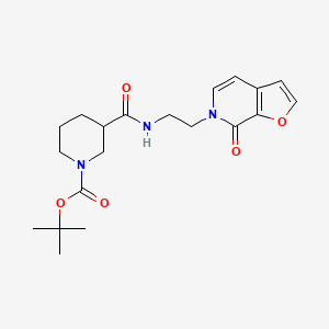 molecular formula C20H27N3O5 B2379240 tert-butyl 3-((2-(7-oxofuro[2,3-c]pyridin-6(7H)-yl)ethyl)carbamoyl)piperidine-1-carboxylate CAS No. 2034414-41-8