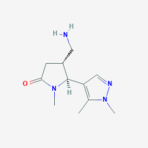 (4R,5S)-4-(Aminomethyl)-5-(1,5-dimethylpyrazol-4-yl)-1-methylpyrrolidin-2-one