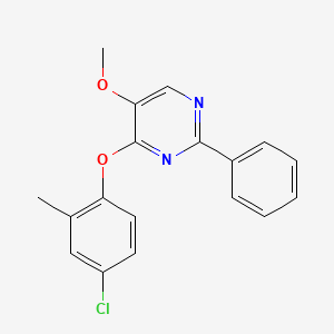 4-(4-Chloro-2-methylphenoxy)-5-methoxy-2-phenylpyrimidine