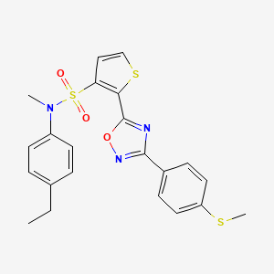 N-(4-ethylphenyl)-N-methyl-2-{3-[4-(methylsulfanyl)phenyl]-1,2,4-oxadiazol-5-yl}thiophene-3-sulfonamide