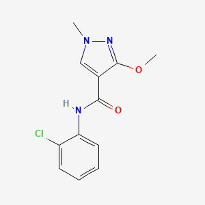 molecular formula C12H12ClN3O2 B2379274 N-(2-chlorophenyl)-3-methoxy-1-methyl-1H-pyrazole-4-carboxamide CAS No. 1014089-27-0