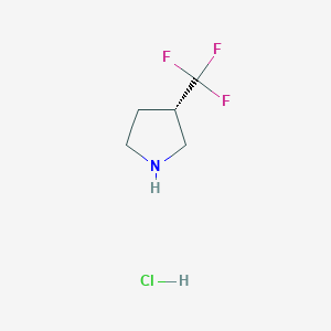 molecular formula C5H9ClF3N B2379279 (3S)-3-(trifluoromethyl)pyrrolidine;hydrochloride CAS No. 2227198-24-3