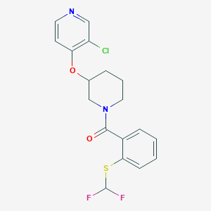 (3-((3-Chloropyridin-4-yl)oxy)piperidin-1-yl)(2-((difluoromethyl)thio)phenyl)methanone