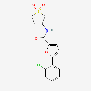 molecular formula C15H14ClNO4S B2379284 5-(2-chlorophenyl)-N-(1,1-dioxidotetrahydrothiophen-3-yl)furan-2-carboxamide CAS No. 951901-05-6