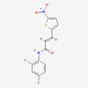 (E)-N-(2,4-difluorophenyl)-3-(5-nitrothiophen-2-yl)acrylamide