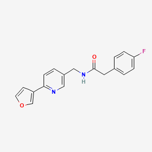 2-(4-fluorophenyl)-N-((6-(furan-3-yl)pyridin-3-yl)methyl)acetamide