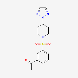 1-(3-((4-(2H-1,2,3-triazol-2-yl)piperidin-1-yl)sulfonyl)phenyl)ethanone