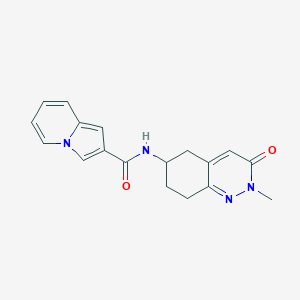 N-(2-methyl-3-oxo-2,3,5,6,7,8-hexahydrocinnolin-6-yl)indolizine-2-carboxamide