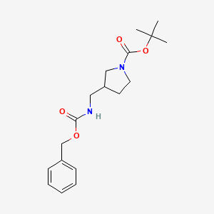 molecular formula C18H26N2O4 B2379297 tert-Butyl 3-({[(benzyloxy)carbonyl]amino}methyl)pyrrolidine-1-carboxylate CAS No. 1823491-57-1