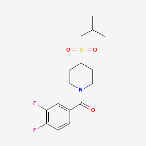(3,4-Difluorophenyl)(4-(isobutylsulfonyl)piperidin-1-yl)methanone