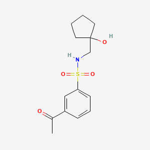 3-acetyl-N-((1-hydroxycyclopentyl)methyl)benzenesulfonamide
