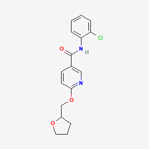 N-(2-chlorophenyl)-6-((tetrahydrofuran-2-yl)methoxy)nicotinamide