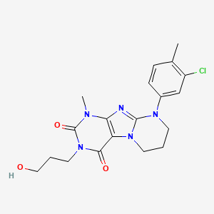 9-(3-chloro-4-methylphenyl)-3-(3-hydroxypropyl)-1-methyl-6,7,8,9-tetrahydropyrimido[2,1-f]purine-2,4(1H,3H)-dione