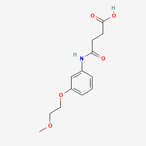 molecular formula C13H17NO5 B2379369 4-[3-(2-甲氧基乙氧基)苯胺基]-4-氧代丁酸 CAS No. 925038-25-1