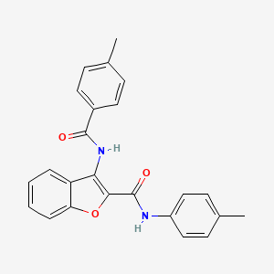 molecular formula C24H20N2O3 B2379370 3-[(4-methylbenzoyl)amino]-N-(4-methylphenyl)-1-benzofuran-2-carboxamide CAS No. 608491-63-0