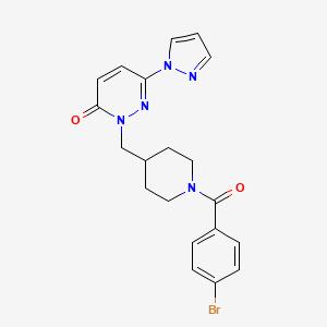 2-[[1-(4-Bromobenzoyl)piperidin-4-yl]methyl]-6-pyrazol-1-ylpyridazin-3-one