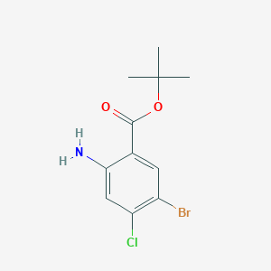 molecular formula C11H13BrClNO2 B2379379 Tert-butyl 2-amino-5-bromo-4-chlorobenzoate CAS No. 2287313-78-2