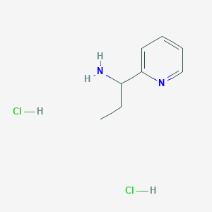 molecular formula C8H13ClN2 B2379409 [1-(2-Pyridinyl)propyl]amine dihydrochloride CAS No. 1228880-20-3