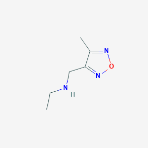 molecular formula C6H12ClN3O B2379437 N-((4-Methyl-1,2,5-oxadiazol-3-yl)methyl)ethanamine CAS No. 676539-91-6