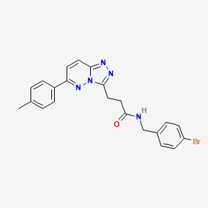 molecular formula C22H20BrN5O B2379466 N-[(4-bromophenyl)methyl]-3-[6-(4-methylphenyl)-[1,2,4]triazolo[4,3-b]pyridazin-3-yl]propanamide CAS No. 1113106-79-8